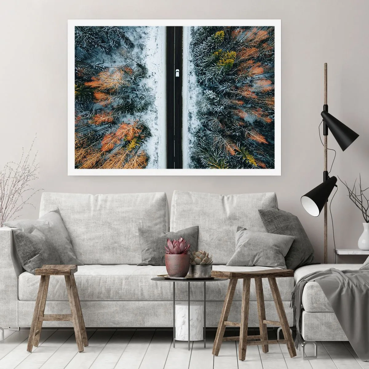 Plakát - Přes zimní les - 50x40 cm