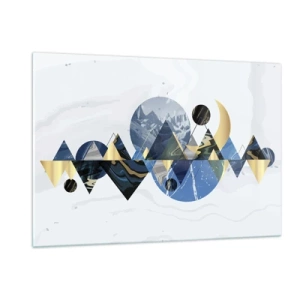 Obraz na skle - Geometrická krajina - 120x80 cm