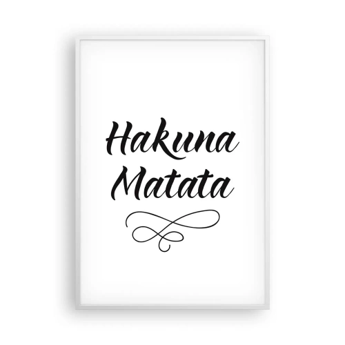 Plakát v bílém rámu - Nejlepší rada - 70x100 cm