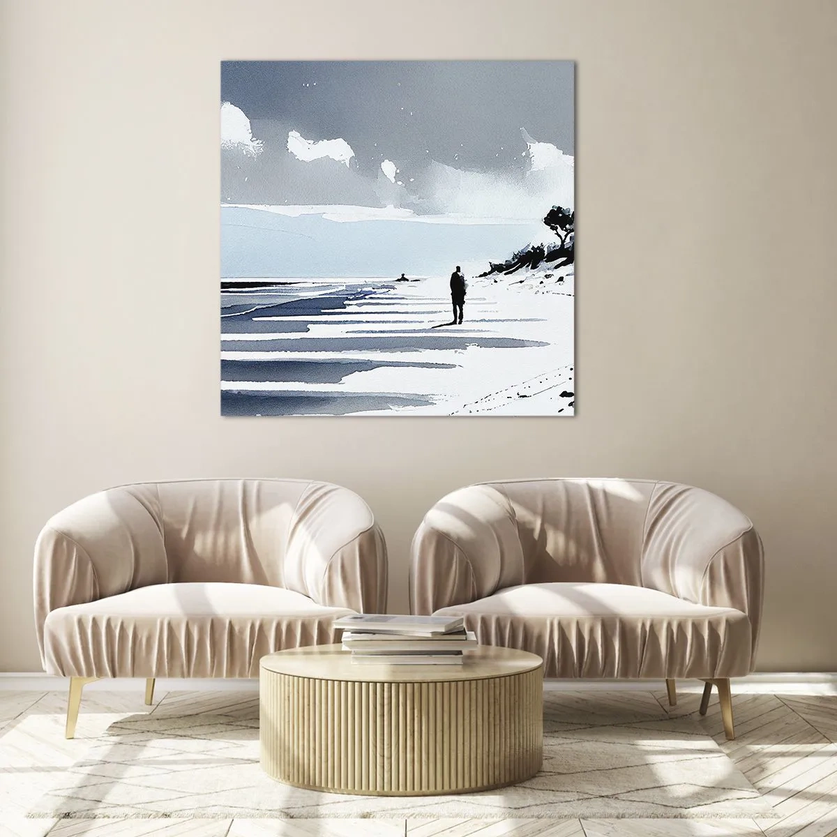 Obraz na skle - O samotě - 60x60 cm