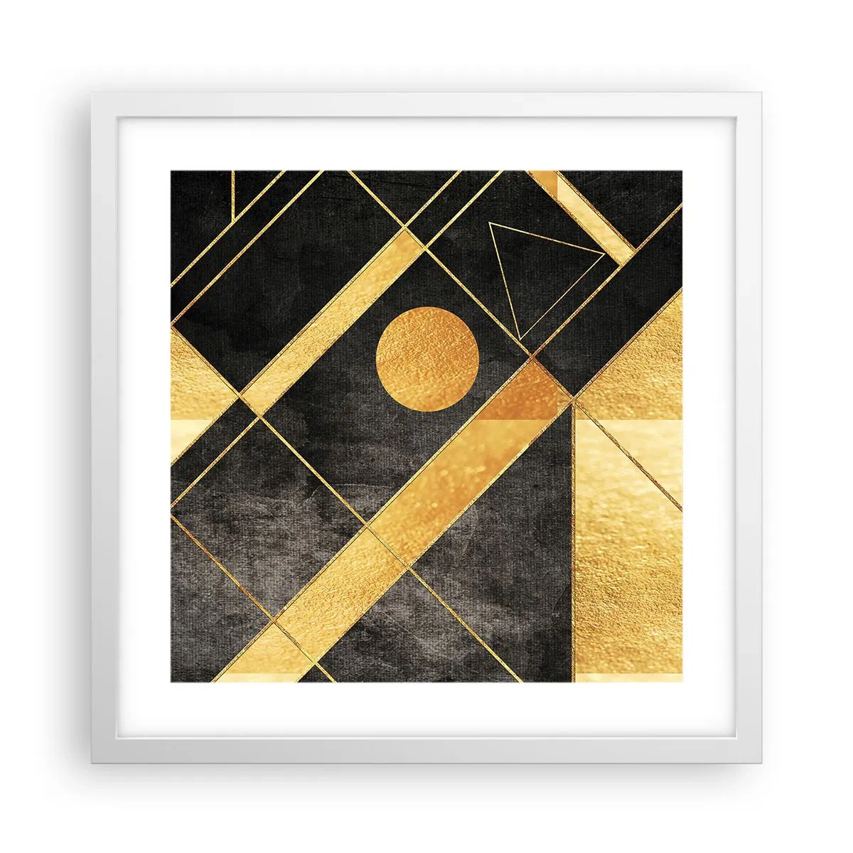 Plakát v bílém rámu - Slunce pouště - 40x40 cm