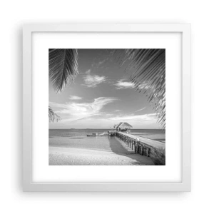 Plakát v bílém rámu - Vzpomínka nebo sen? - 30x30 cm