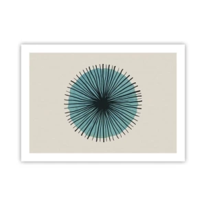 Plakát - Zářící modrá - 70x50 cm