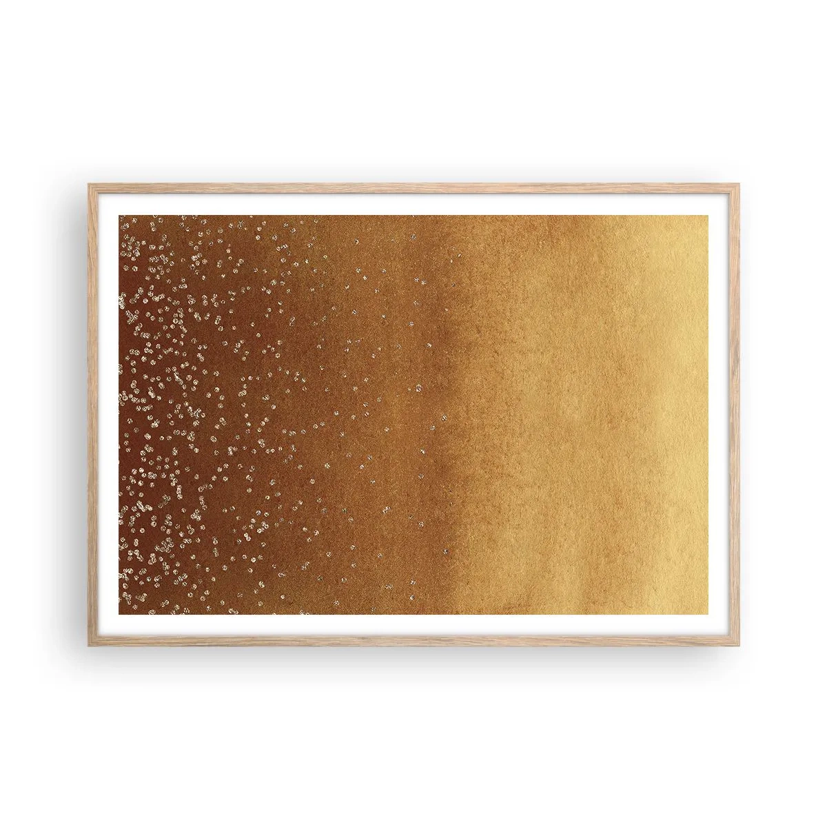 Plakát v rámu světlý dub - Zrození světla - 100x70 cm