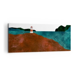 Obraz na plátně - Hledící na moře - 100x40 cm