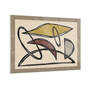 Obraz na skle - Svisle a vodorovně - 100x70 cm