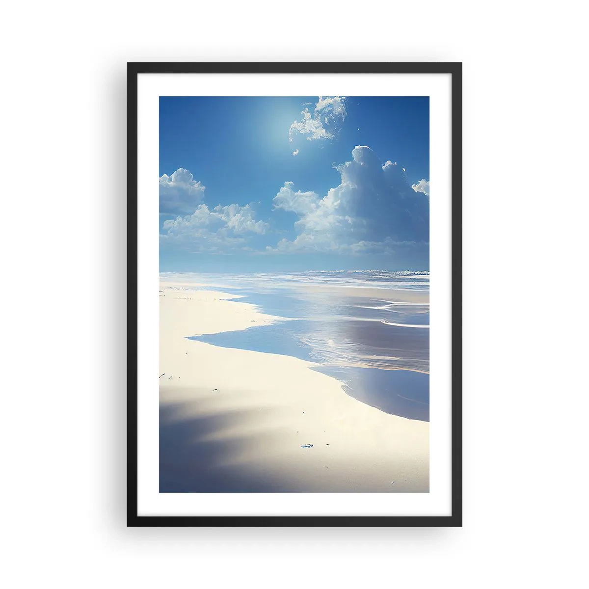 Plakát v černém rámu - Dovolená v ráji - 50x70 cm