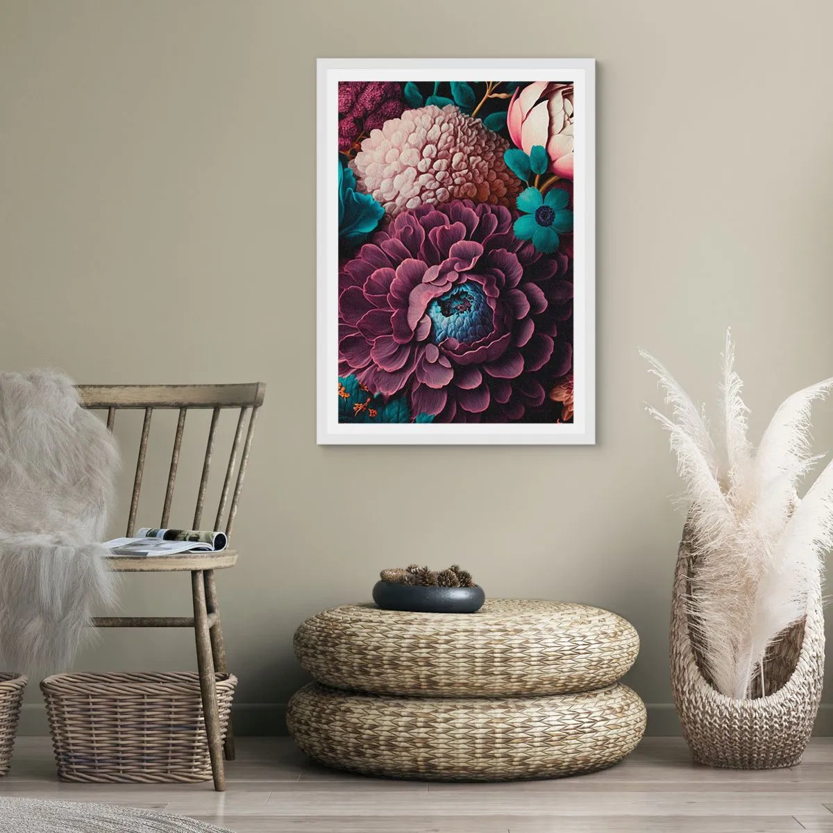 Plakát v bílém rámu - Úroda přírody - 61x91 cm