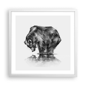 Plakát v bílém rámu - Je příjemné se sekat s někým blízkým - 50x50 cm