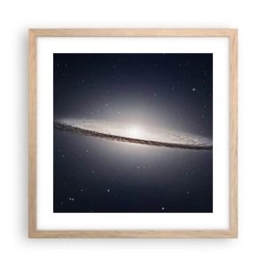 Plakát v rámu světlý dub - Kdysi dávno, v jedné vzdálené galaxii… - 40x40 cm