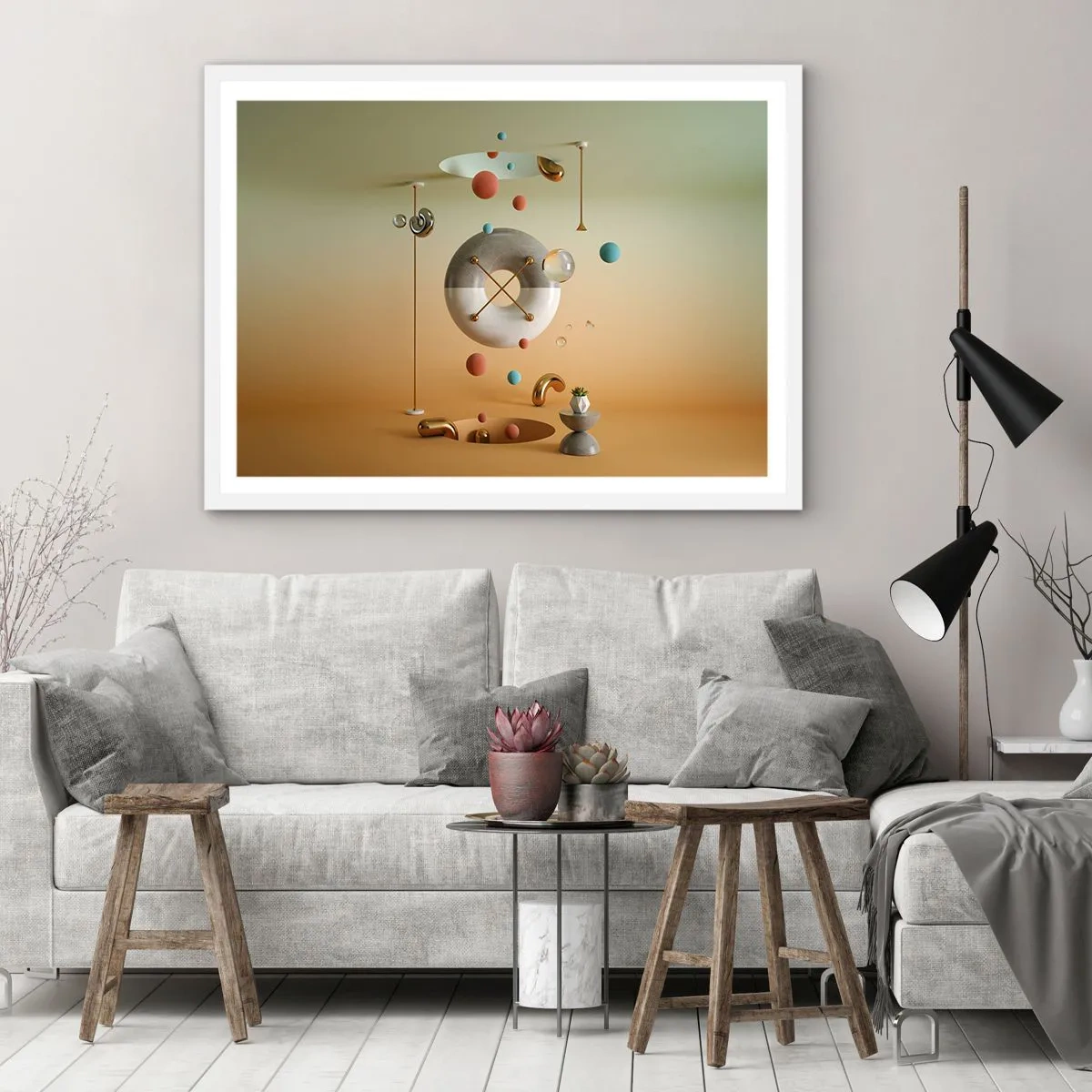 Plakát v bílém rámu - Vše je možné - 70x50 cm