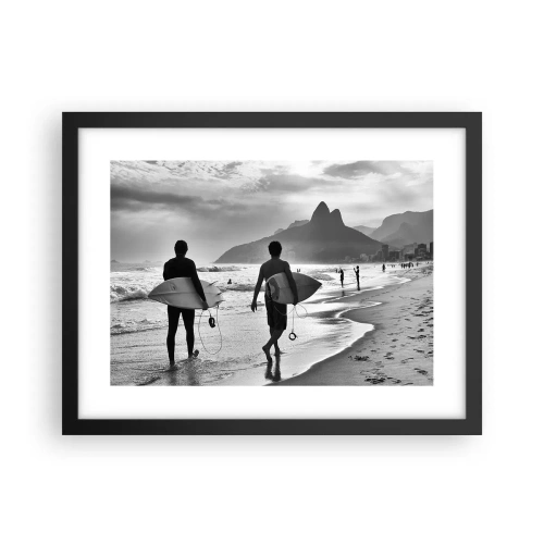 Plakát v černém rámu - Samba na jednu vlnu - 40x30 cm