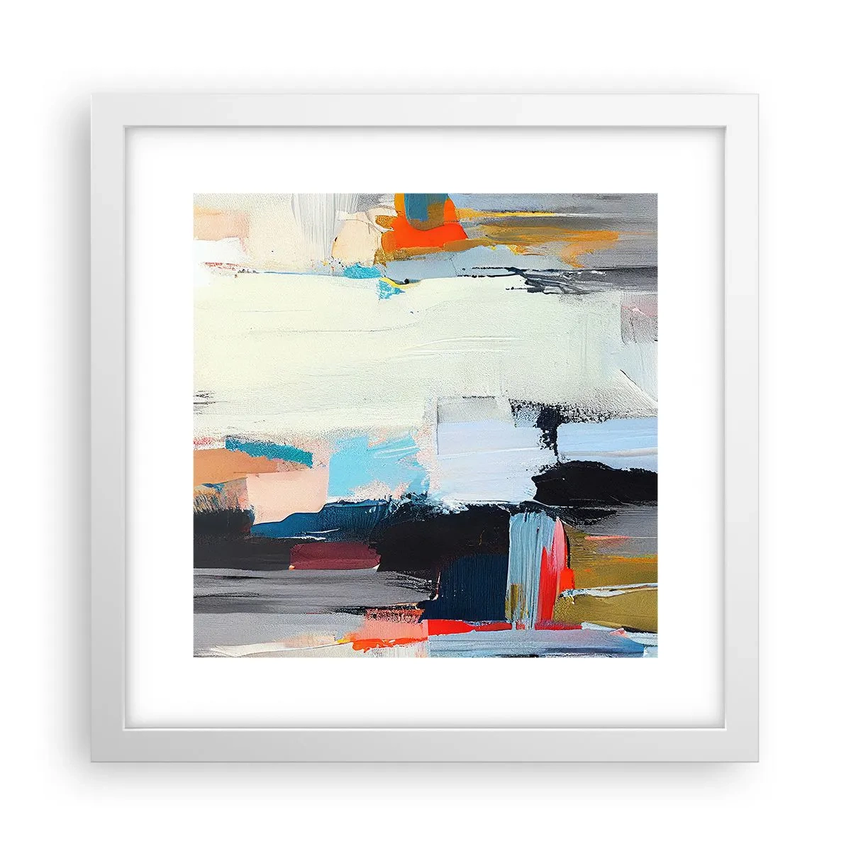 Plakát v bílém rámu - Nějaký způsob? - 30x30 cm