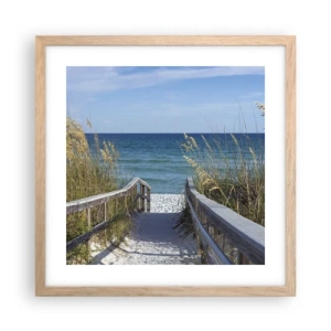 Plakát v rámu světlý dub - Na slunci, ve větru - 40x40 cm