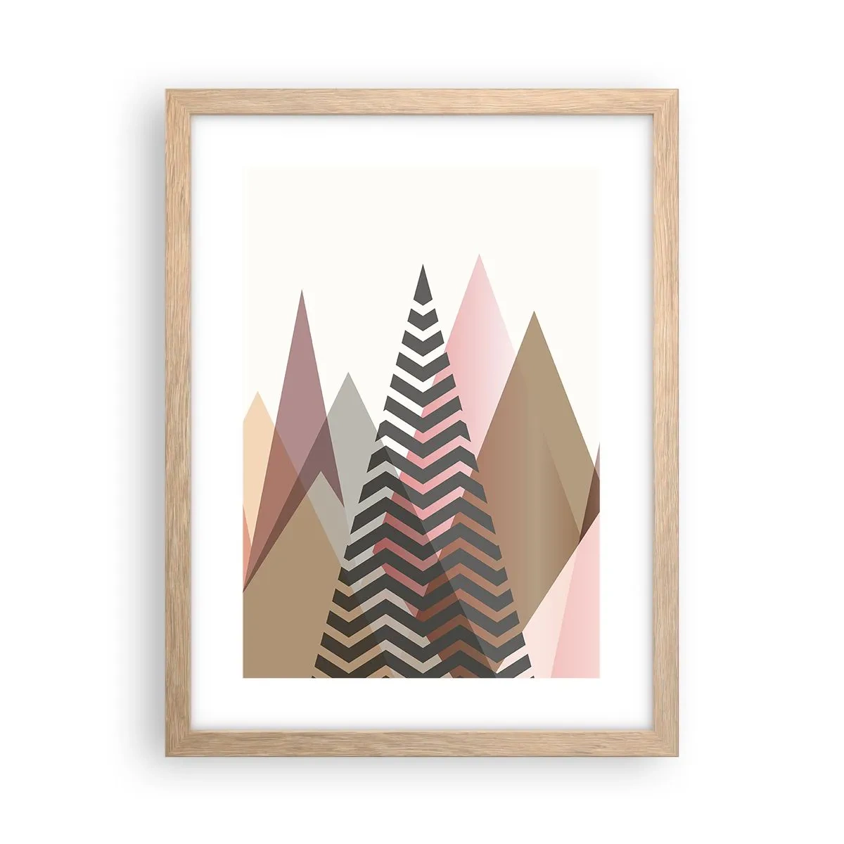 Plakát v rámu světlý dub - Pyramidální pohled - 30x40 cm