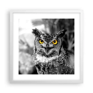 Plakát v bílém rámu - Nic se neschová - 40x40 cm