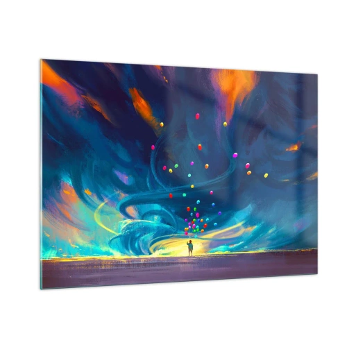 Obraz na skle - Na modrý vítr - 100x70 cm