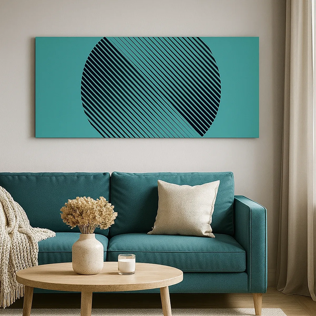 Obraz na plátně - Kruh – geometrická variace - 30x30 cm