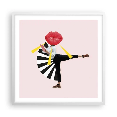 Plakát v bílém rámu - Surrealistický pop-art - 60x60 cm