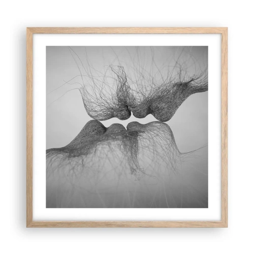 Plakát v rámu světlý dub - Polibek větru - 50x50 cm