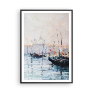 Plakát v černém rámu - Za vodou, za mlhou - 70x100 cm