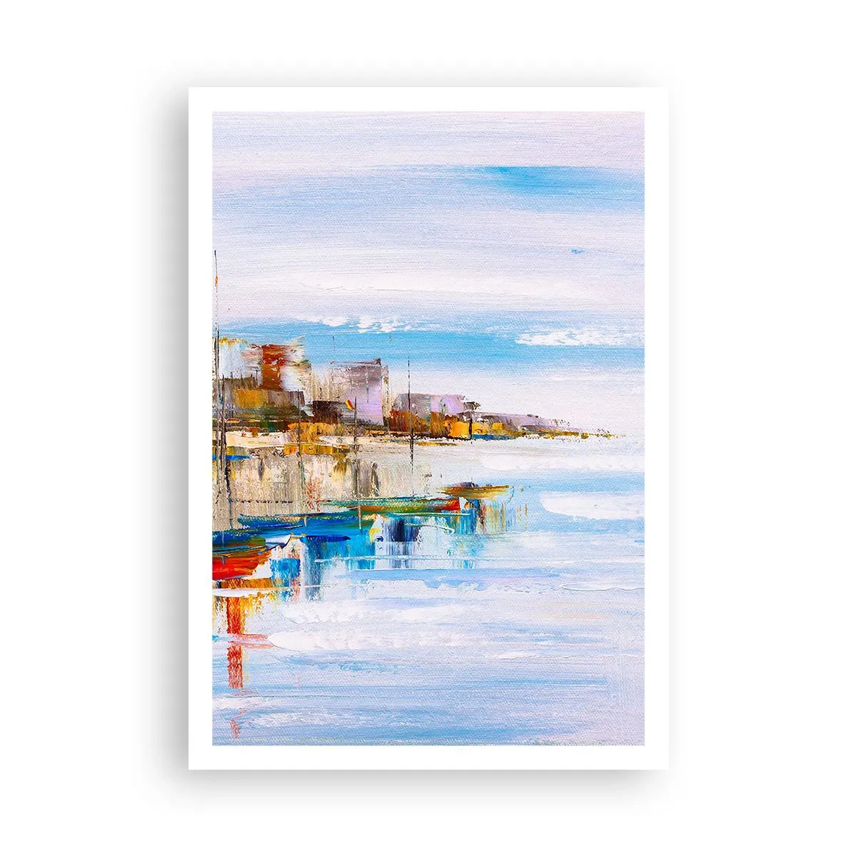 Plakát - Vícebarevný městský přístav - 70x100 cm