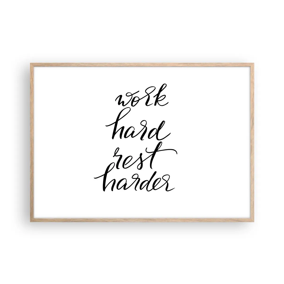 Plakát v rámu světlý dub - Životní rovnováha - 100x70 cm