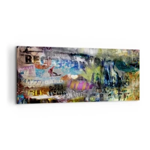 Obraz na plátně - Koláž vzpomínek - 100x40 cm