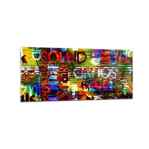 Obraz na skle - Všechny barvy zvuku - 120x50 cm