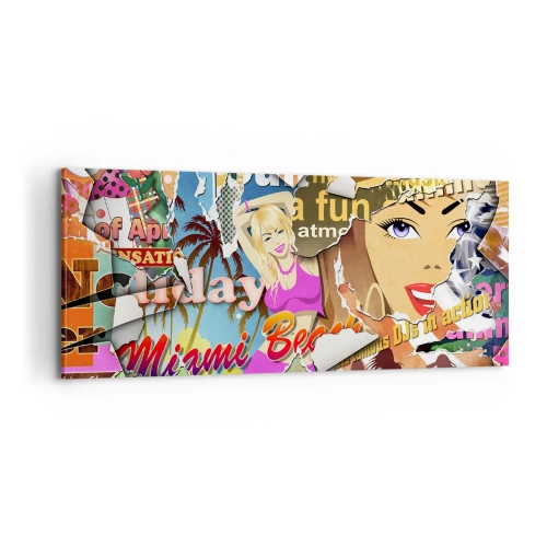Obraz na plátně - Prázdninové retrospektiva - 100x40 cm