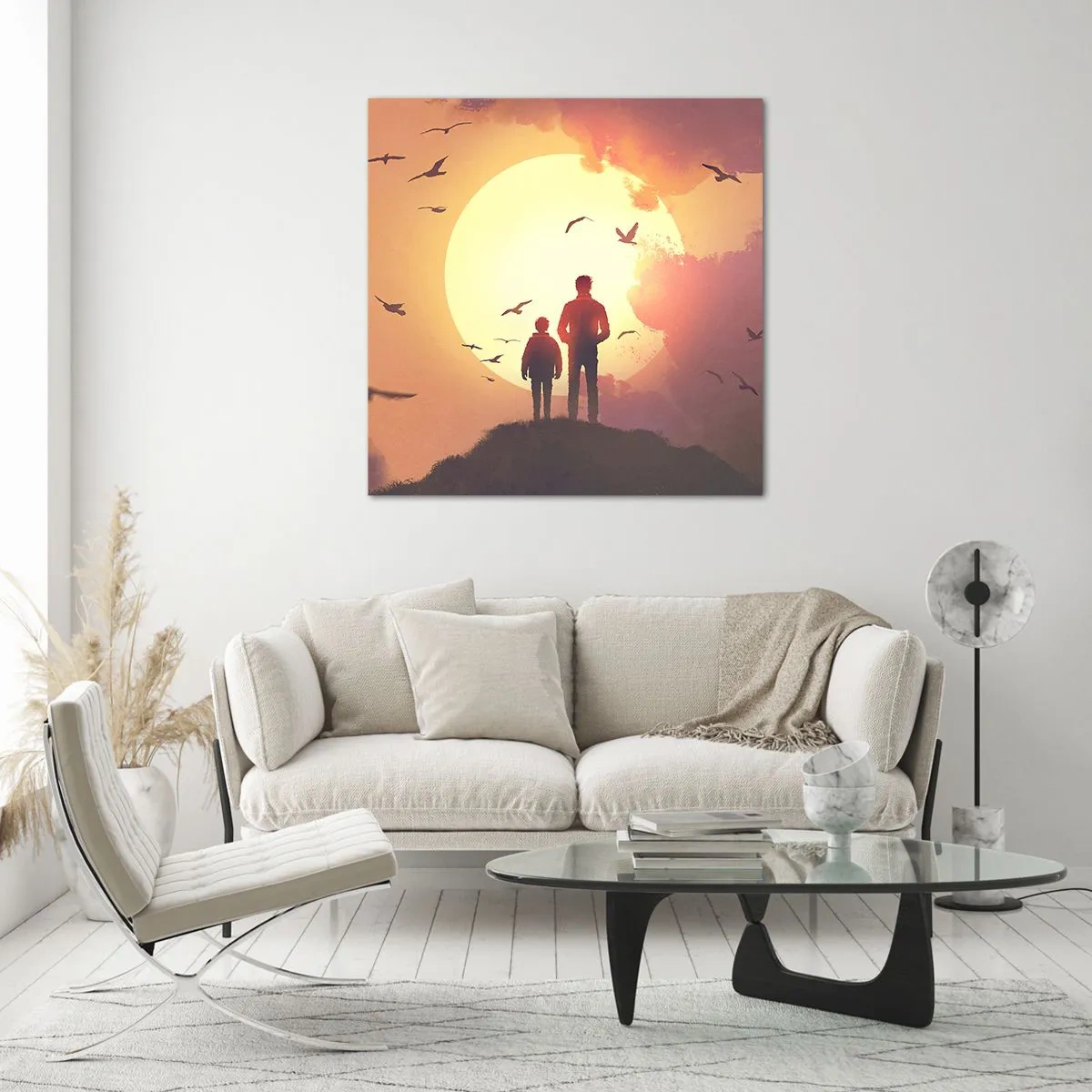 Obraz na skle - Se sluncem tváři v tvář - 60x60 cm