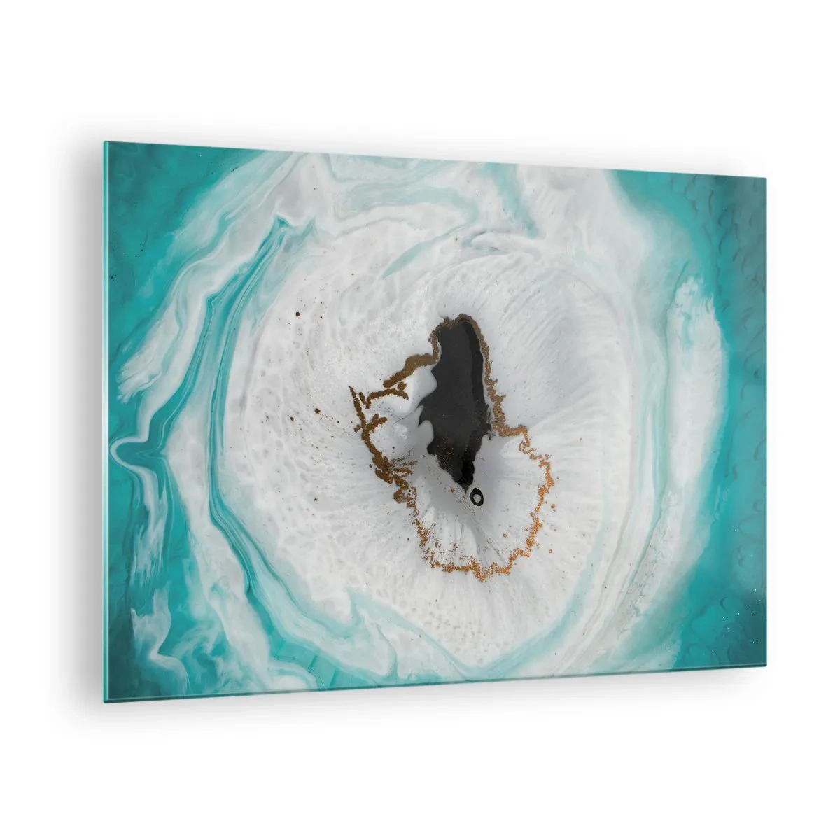 Obraz na skle - Abstraktní tvar připomínající průřez minerálem - 70x50cm - Proniknout dovnitř - Moderní nástěnná dekorace do obývacího pokoje a ložnice ARTTOR
