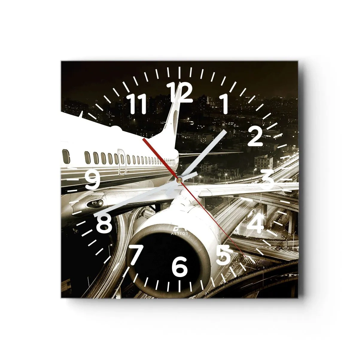 Nástěnné hodiny - Letět do noci - 40x40 cm