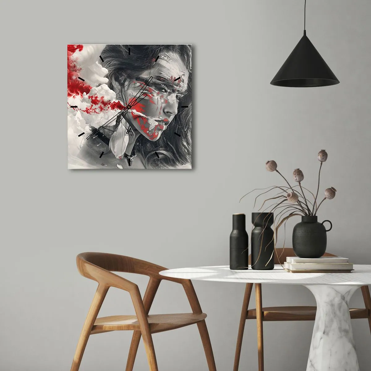 Nástěnné hodiny - Ve spárech absurdity - 40x40 cm