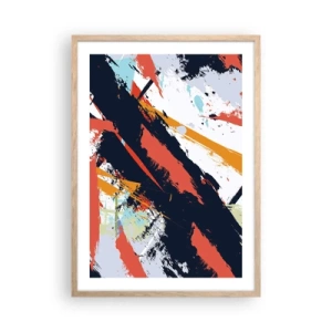Plakát v rámu světlý dub - Dynamická kompozice - 50x70 cm