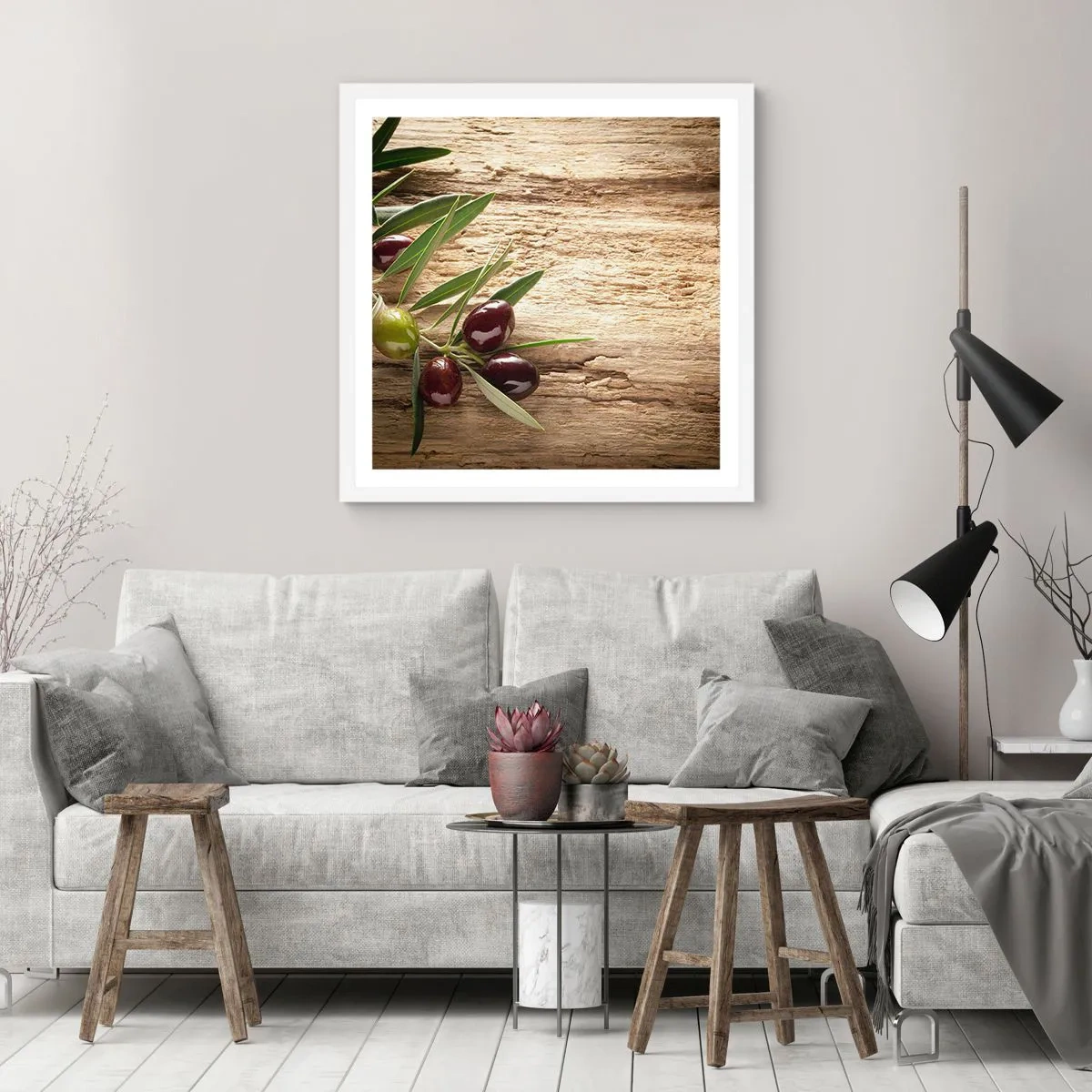 Plakát v bílém rámu - Přímo od přírody - 40x40 cm