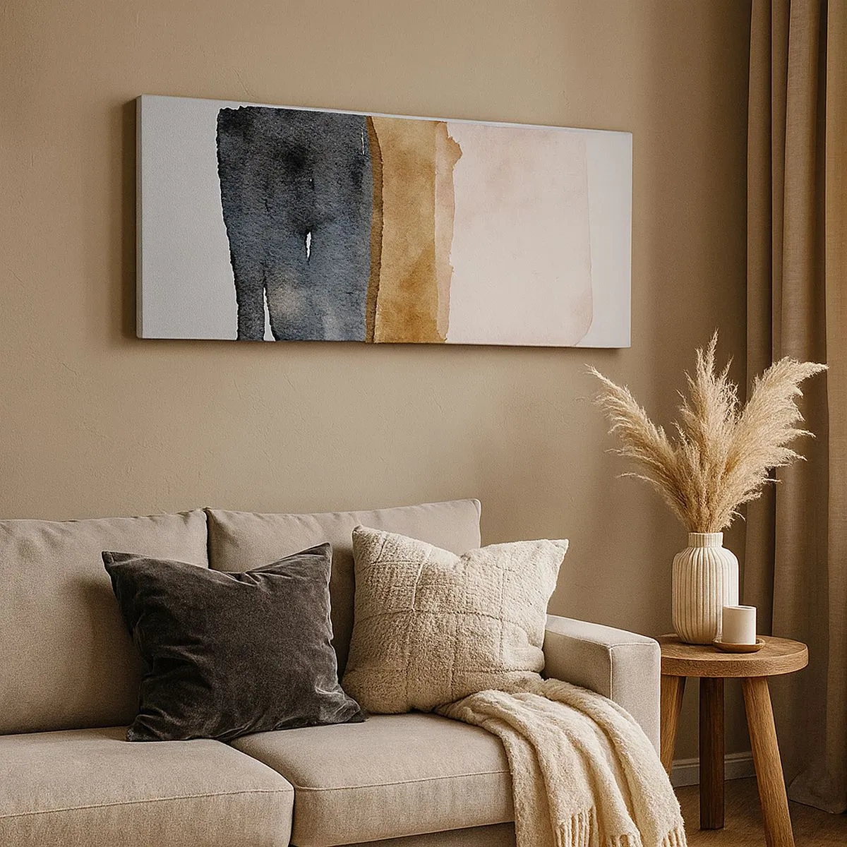 Obraz na plátně - Kompozice zemitých barev - 100x40 cm