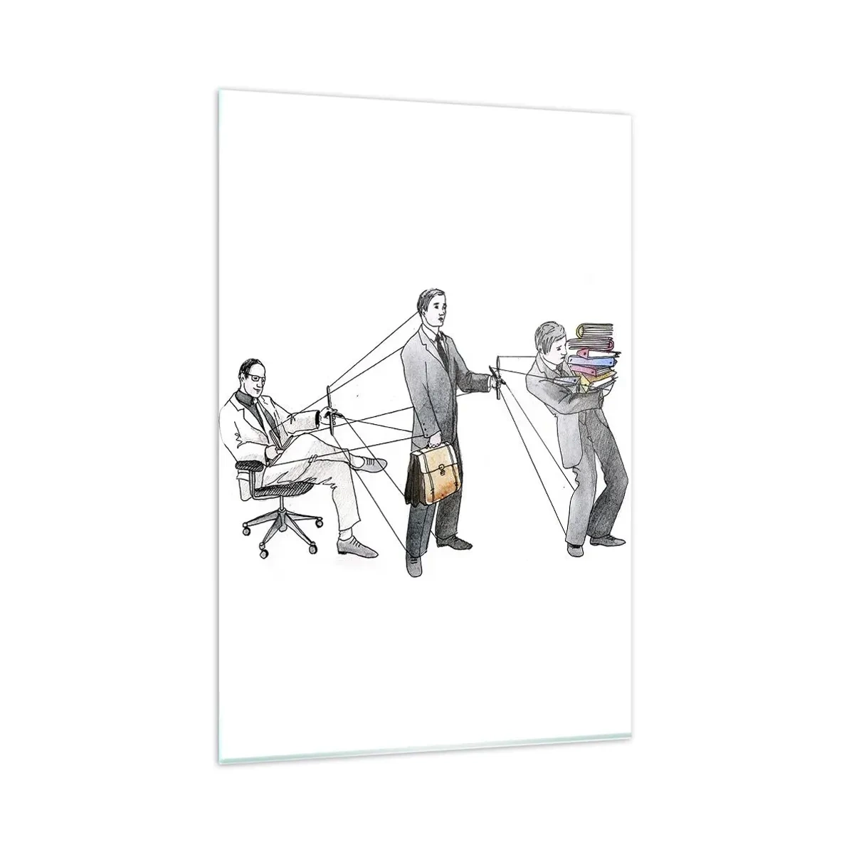 Obraz na skle - Každý má svého pána - 80x120 cm