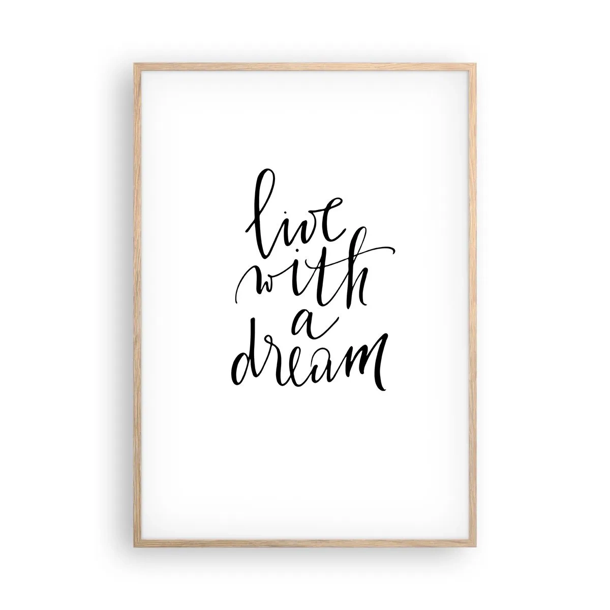 Plakát v rámu světlý dub - Of course - 70x100 cm
