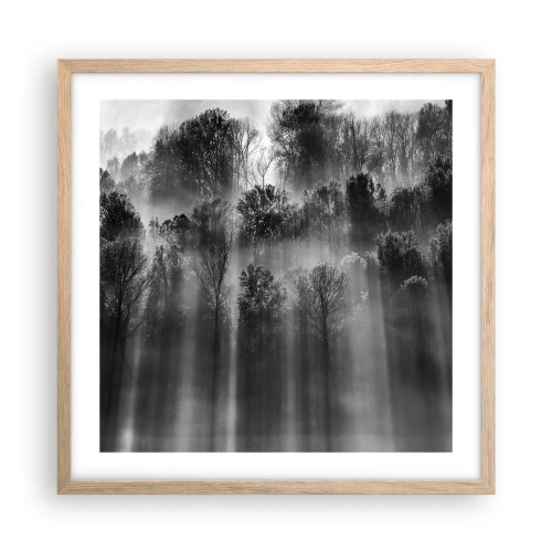 Plakát v rámu světlý dub - V paprscích světla - 50x50 cm