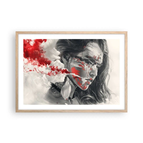Plakát v rámu světlý dub - Ve spárech absurdity - 70x50 cm