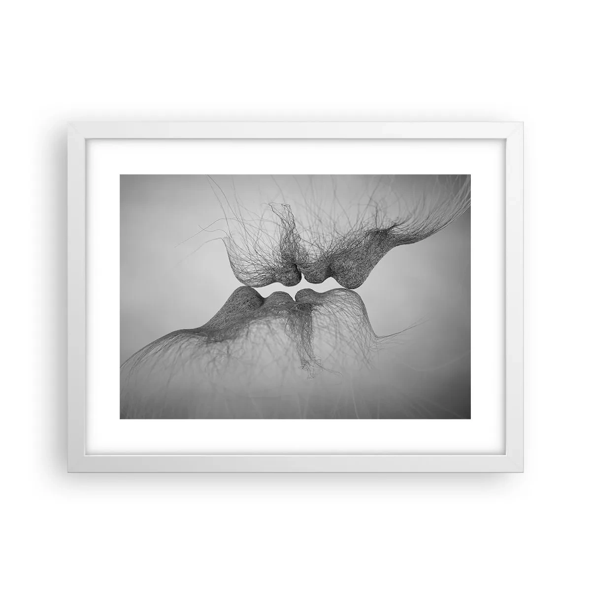 Plakát v bílém rámu - Polibek větru - 40x30 cm