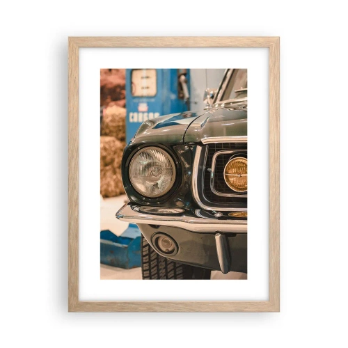 Plakát v rámu světlý dub - Setkání s legendou - 30x40 cm