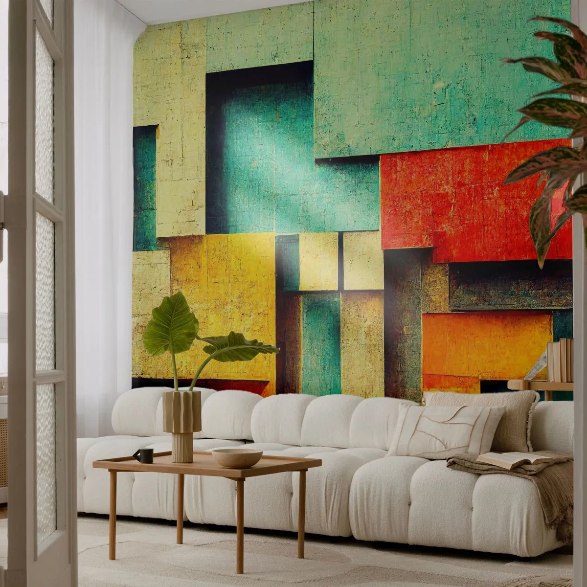 Fototapeta Premium Canvas - Festival pravých úhlů - 3D, Kus, Geometrický - 100x70 cm