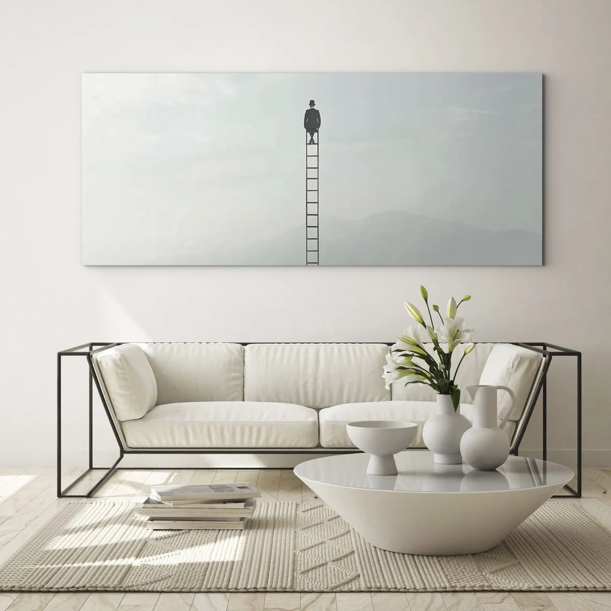 Obraz na skle - Povznést se nad to - 100x40 cm