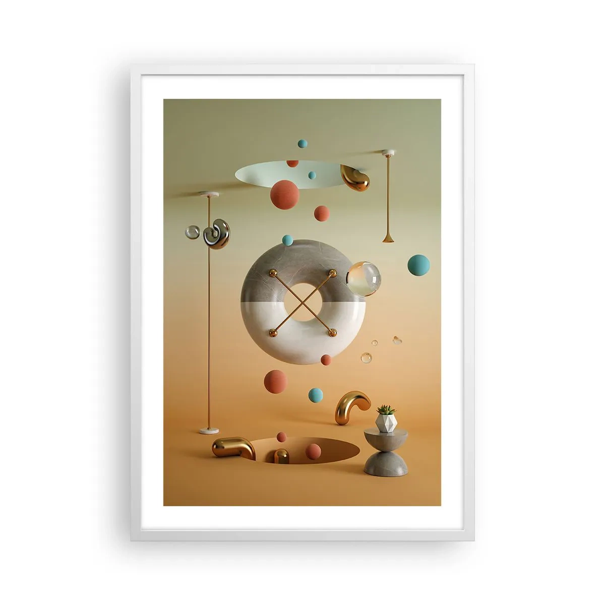 Plakát v bílém rámu - Vše je možné - 50x70 cm