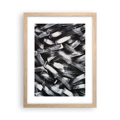 Plakát v rámu světlý dub - Abstrakce v industriálním duchu - 30x40 cm