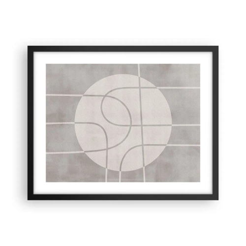 Plakát v černém rámu - Kruhově a přímo - 50x40 cm