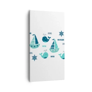 Obraz na plátně - Přes moře a oceány - 55x100 cm