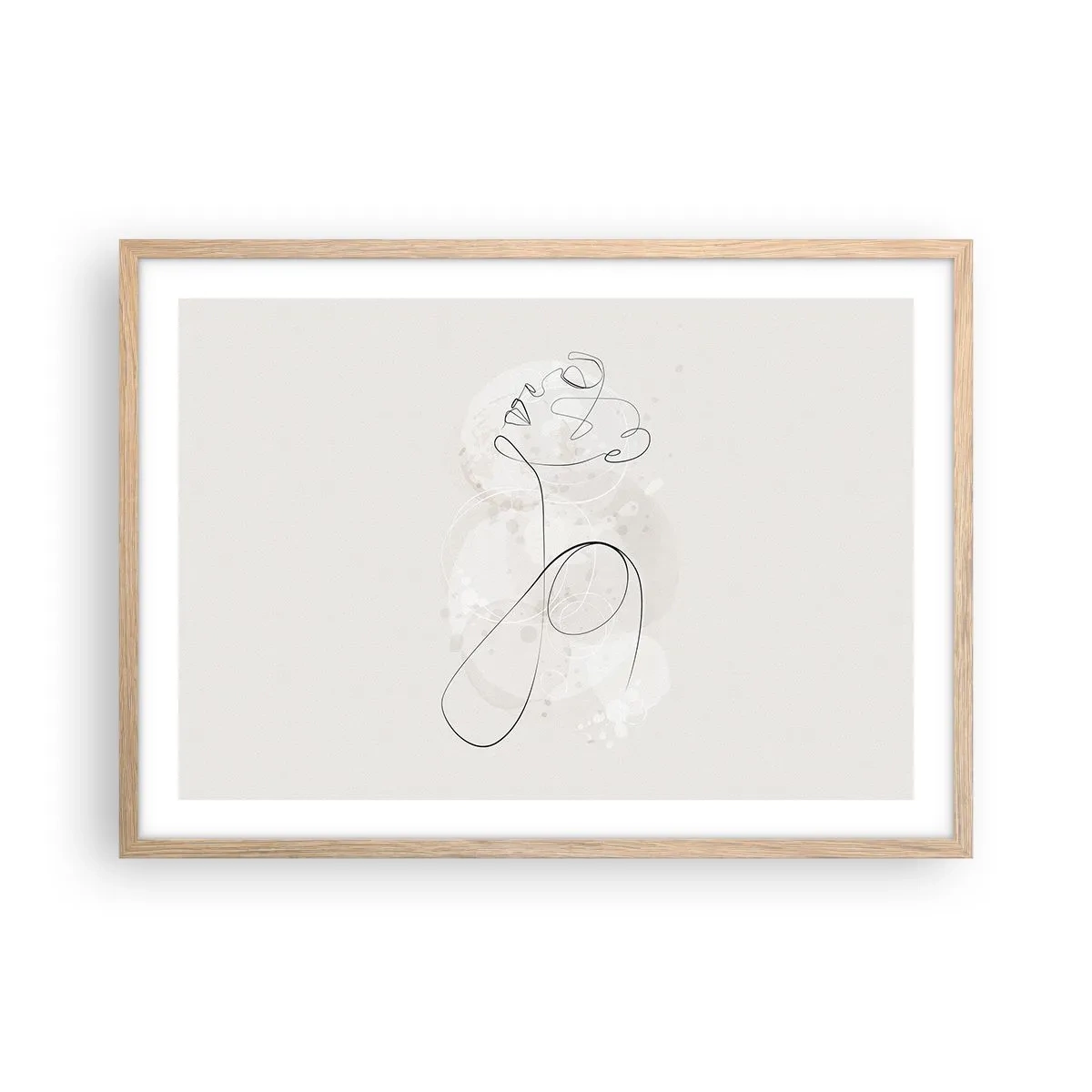 Plakát v rámu světlý dub - Spirála krásy - 70x50 cm